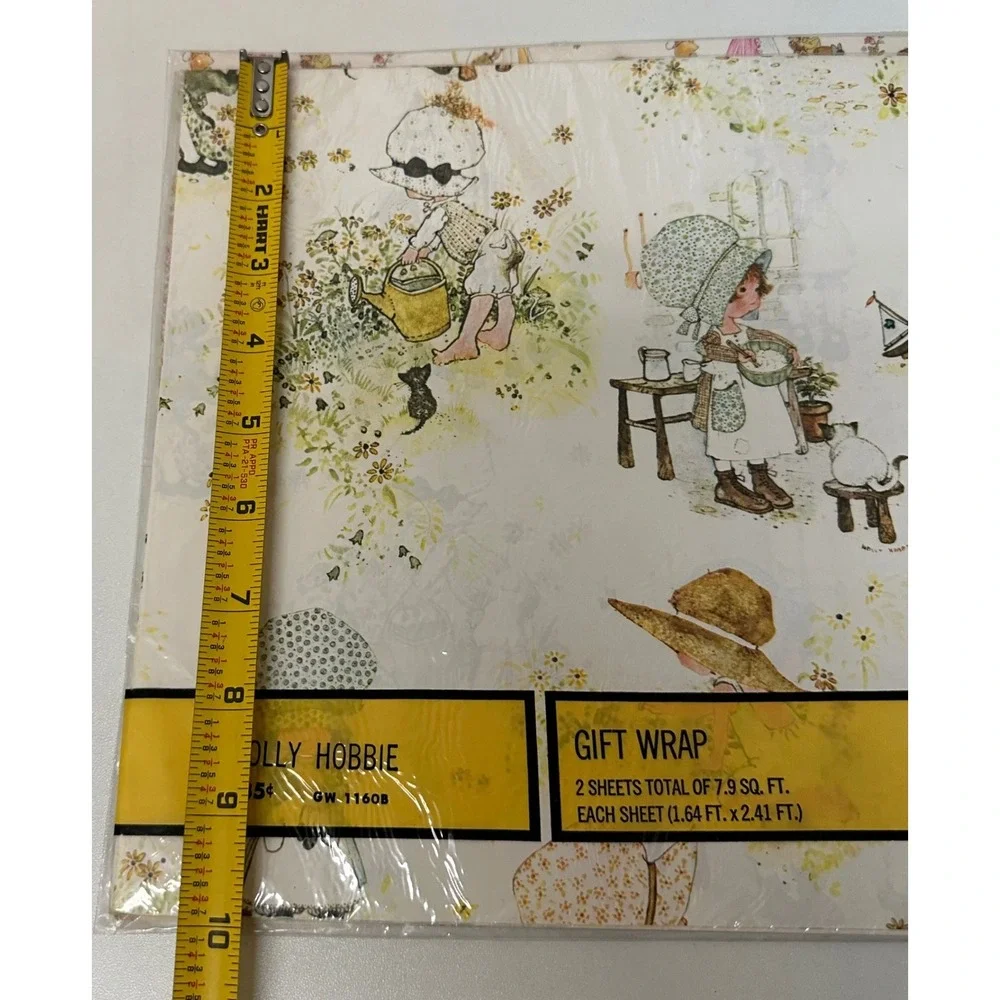 Vintage Holly Hobbie American Greetings & Hallmark Gift Wrap 2 Packs 4 Sheets